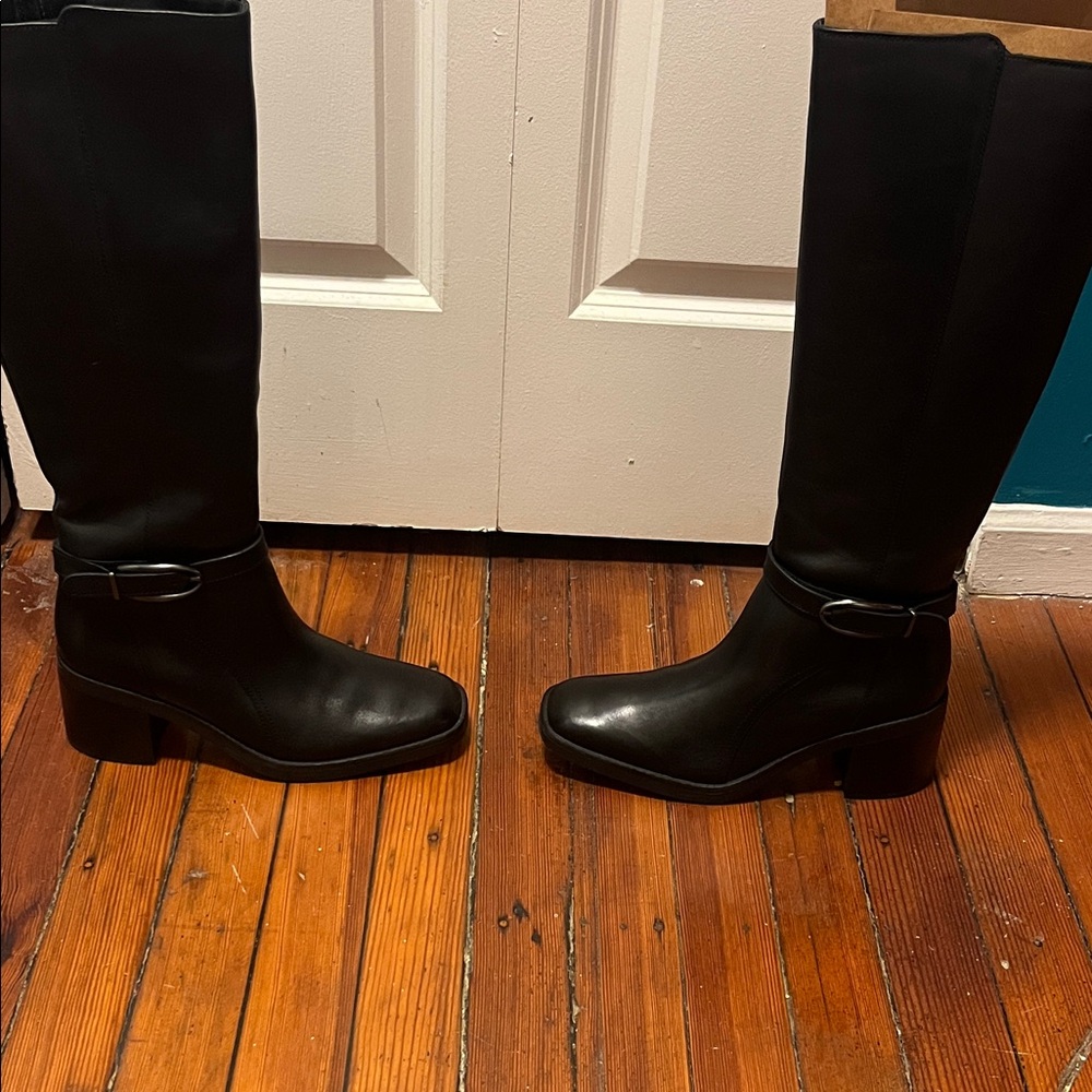 Naturalizer Black Riding Boots - Picture 2 of 8